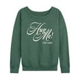 thumbnail image 1 of Instant Message - Hug Me Im Cold - Women's French Terry Pullover Long Sleeve Shirt, 1 of 5