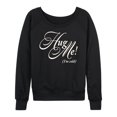 thumbnail image 1 of Instant Message - Hug Me Im Cold - Women's French Terry Pullover Long Sleeve Shirt, 1 of 5