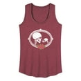 thumbnail image 1 of Instant Message - Human And Cat Skull - Women's Racerback Tank Top, 1 of 6