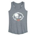 thumbnail image 1 of Instant Message - Human And Cat Skull - Women's Racerback Tank Top, 1 of 6