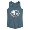 thumbnail image 1 of Instant Message - Human And Cat Skull - Women's Racerback Tank Top, 1 of 6