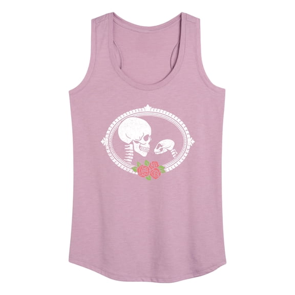 Instant Message - Human And Cat Skull - Women's Racerback Tank Top