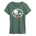 thumbnail image 1 of Instant Message - Human And Cat Skull - Women's Short Sleeve Graphic T-Shirt, 1 of 6