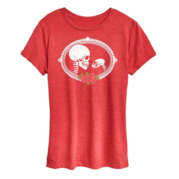 Instant Message - Human And Cat Skull - Women's Short Sleeve Graphic T-Shirt