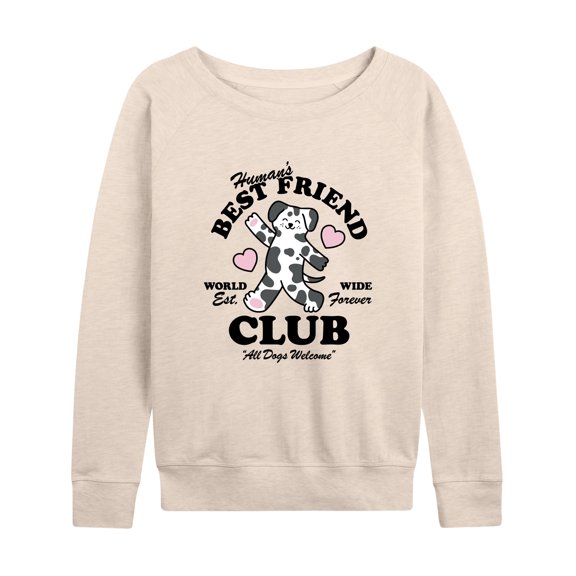 Instant Message - Humans Best Friend Club Dog - Women's Lightweight French Terry Long Sleeve Shirt