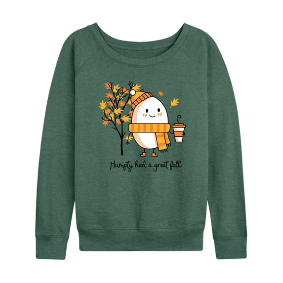 Instant Message - Humpty Had A Great Fall - Women's Plus Size French Terry Long Sleeve Shirt