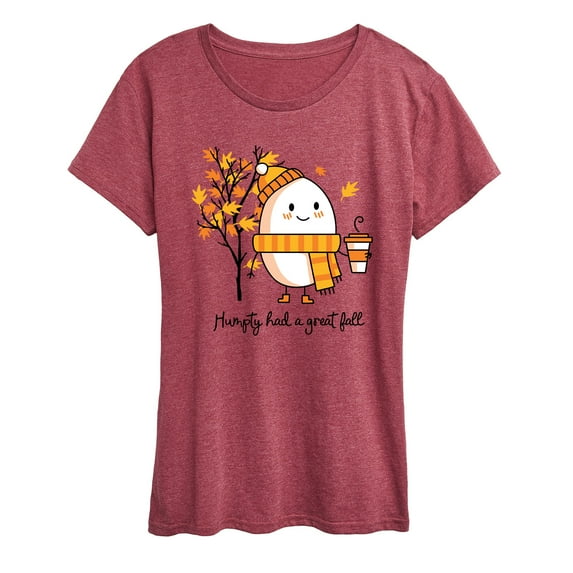 Instant Message - Humpty Had A Great Fall - Women's Short Sleeve Graphic T-Shirt