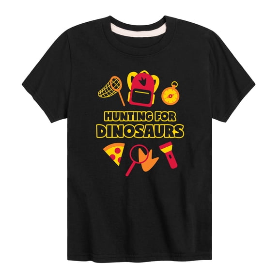 Instant Message - Hunting For Dinosaurs - Toddler And Youth Short Sleeve Graphic T-Shirt