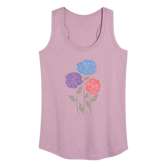 Instant Message - Hydrangeas - Women's Racerback Tank Top