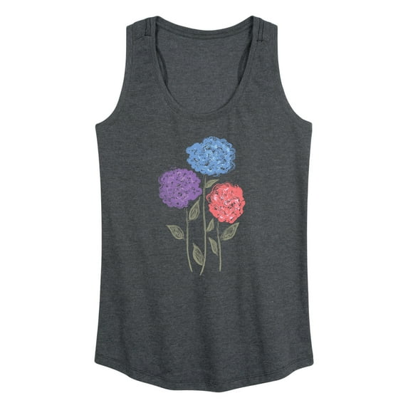 Instant Message - Hydrangeas - Women's Racerback Tank Top