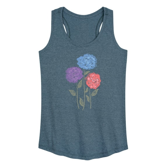 Instant Message - Hydrangeas - Women's Racerback Tank Top