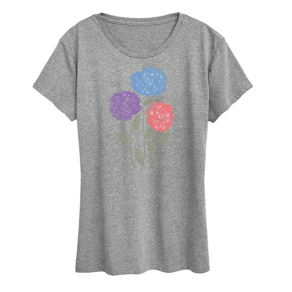 Instant Message - Hydrangeas - Women's Short Sleeve Graphic T-Shirt