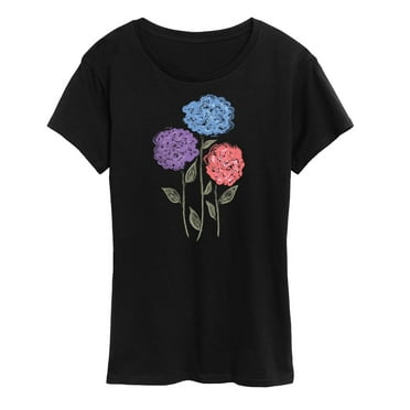 Instant Message - Hydrangeas - Women's Short Sleeve Graphic T-Shirt