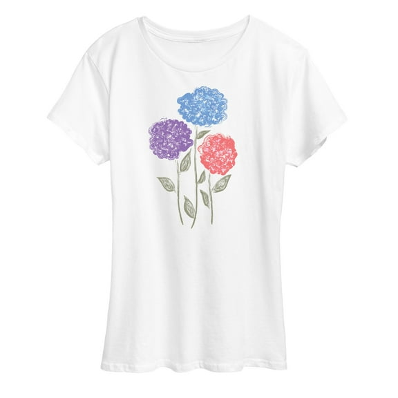 Instant Message - Hydrangeas - Women's Short Sleeve Graphic T-Shirt