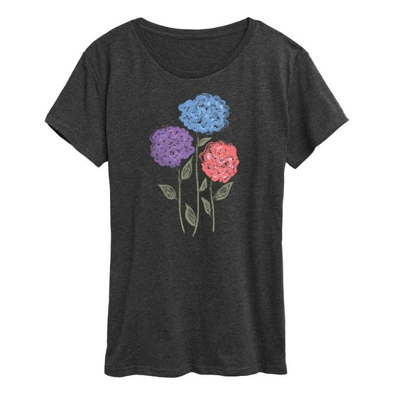 Instant Message - Hydrangeas - Women's Short Sleeve Graphic T-Shirt