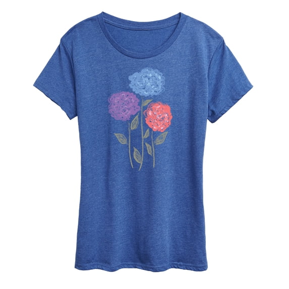 Instant Message - Hydrangeas - Women's Short Sleeve Graphic T-Shirt