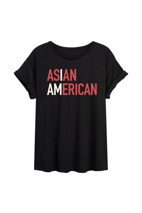 - I Am Asian American Oversized Graphic T-Shirt