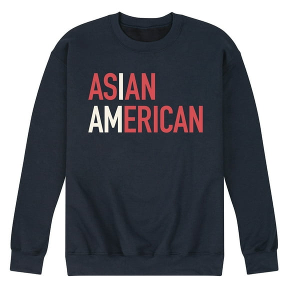 Instant Message - I Am Asian American  - Men's Crew Neck Fleece Pullover