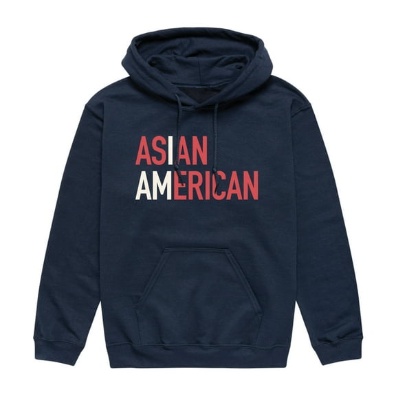 Instant Message - I Am Asian American  - Men's Pullover Hooded Fleece Sweatshirt