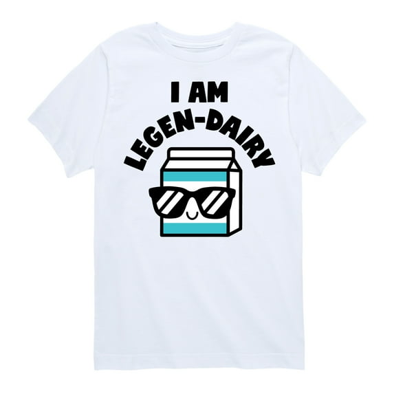 Instant Message - I Am Legen-Dairy - Cool Milk Carton - Toddler & Youth Short Sleeve Graphic T-Shirt