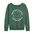 thumbnail image 1 of Instant Message - I Am The Problem  - Women's Lightweight French Terry Long Sleeve Shirt, 1 of 5