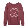 thumbnail image 1 of Instant Message - I Am The Problem  - Women's Lightweight French Terry Long Sleeve Shirt, 1 of 5
