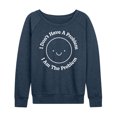thumbnail image 1 of Instant Message - I Am The Problem  - Women's Lightweight French Terry Long Sleeve Shirt, 1 of 5