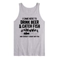 thumbnail image 1 of Instant Message - I Came Here to Drink Beer & Catch Fish - No Fish Yet - Men's Jersey Tank Top, 1 of 5