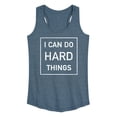 thumbnail image 1 of Instant Message - I Can Do Hard Things - Ladies Racerback Tank, 1 of 6