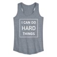 thumbnail image 1 of Instant Message - I Can Do Hard Things - Women's Racerback Tank Top, 1 of 6