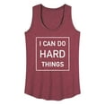 thumbnail image 1 of Instant Message - I Can Do Hard Things - Women's Racerback Tank Top, 1 of 6