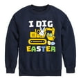 thumbnail image 1 of Instant Message - I Dig Easter - Toddler & Youth Crewneck Fleece Sweatshirt, 1 of 6