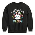 thumbnail image 1 of Instant Message - I Eat Alotl Candy - Toddler And Youth Crewneck Fleece Sweatshirt, 1 of 6