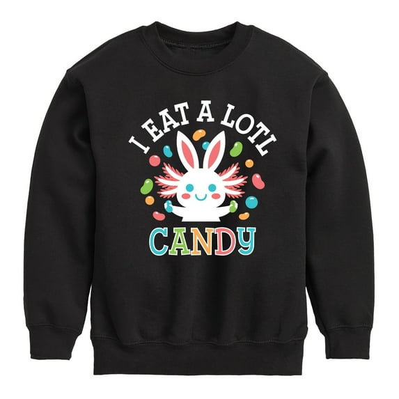 Instant Message - I Eat Alotl Candy - Toddler And Youth Crewneck Fleece Sweatshirt