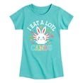 thumbnail image 1 of Instant Message - I Eat Alotl Candy - Toddler And Youth Girls Short Sleeve Graphic T-Shirt, 1 of 6