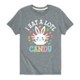 thumbnail image 1 of Instant Message - I Eat Alotl Candy - Toddler And Youth Short Sleeve Graphic T-Shirt, 1 of 6