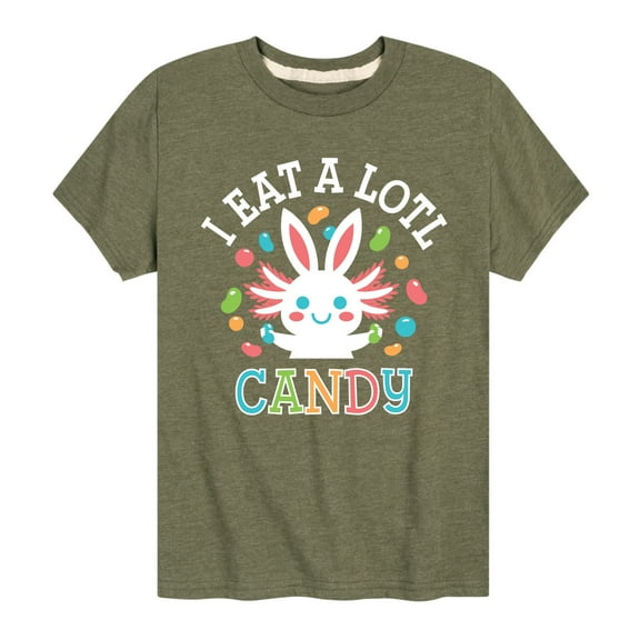 Instant Message - I Eat Alotl Candy - Toddler And Youth Short Sleeve Graphic T-Shirt