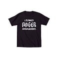 thumbnail image 1 of Instant Message - I Flunked Anger Management Funny Cool Trendy - Mens T-Shirt - Black - Large, 1 of 5