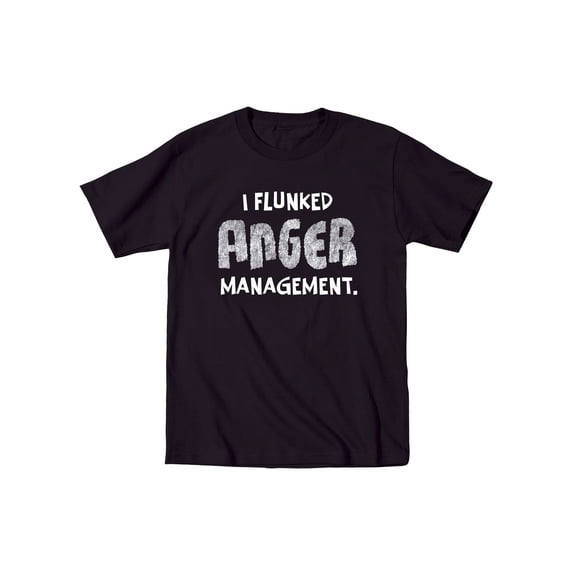 Instant Message - I Flunked Anger Management Funny Cool Trendy - Mens T-Shirt - Black - Large