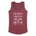 thumbnail image 1 of Instant Message - I Grow Stuff And Know Things - Women's Racerback Tank Top, 1 of 6