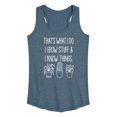 thumbnail image 1 of Instant Message - I Grow Stuff And Know Things - Women's Racerback Tank Top, 1 of 6