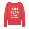 thumbnail image 1 of Instant Message - I Had A Plan but God had a Better One - Women's Lightweight French Terry Pullover, 1 of 1