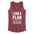thumbnail image 1 of Instant Message - I Had A Plan but God had a Better One - Women's Racerback Tank Top, 1 of 6