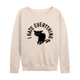 thumbnail image 1 of Instant Message - I Hate Everything Cat - Women's Lightweight French Terry Long Sleeve Shirt, 1 of 6