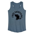 thumbnail image 1 of Instant Message - I Hate Everything Cat - Women's Racerback Tank Top, 1 of 6