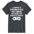 thumbnail image 1 of Instant Message - I Have A Princess To Save - Men's Short Sleeve Graphic T-Shirt, 1 of 6