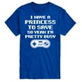 thumbnail image 1 of Instant Message - I Have A Princess To Save - Men's Short Sleeve Graphic T-Shirt, 1 of 6