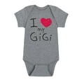 thumbnail image 1 of Instant Message - I (Heart) Gigi - Infant Baby One Piece, 1 of 5