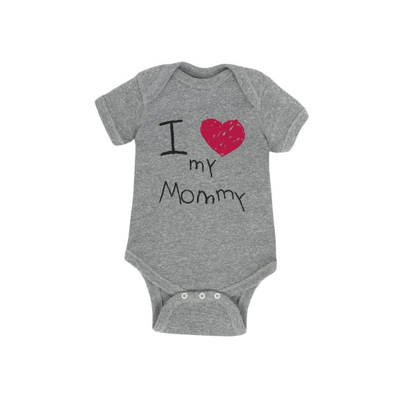Instant Message - I (Heart) Mommy, Scribbled - Infant Baby One Piece