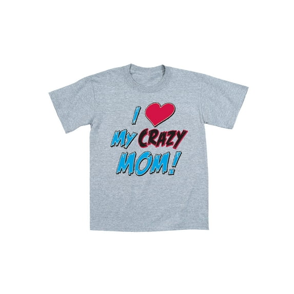 Instant Message - I (Heart) My Crazy Mom -TODDLER SHORT SLEEVE TEE-4T